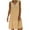 Khaki, variant on Zekutng Summer Dresses for Women Summer Sleeveless V Neck Pullover Dress,Sizes S-4XL