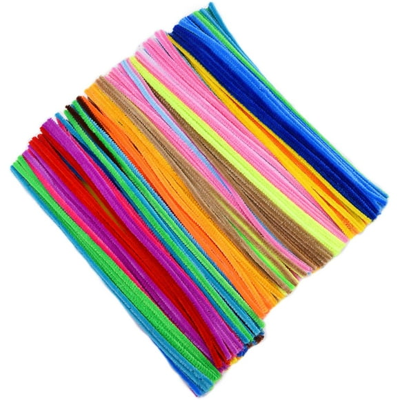 400 Pieces Colored Pipe Cleaners Chenille Stems for DIY Art Craft Handicrafts Decorations (6 mm x 12 inch)