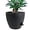 Black, variant on Plastic flowerpot, detachable deep reservoir and multi mesh drainage hole, suitable for indoor and outdoor garden plants and flowers. Different colors to choose from