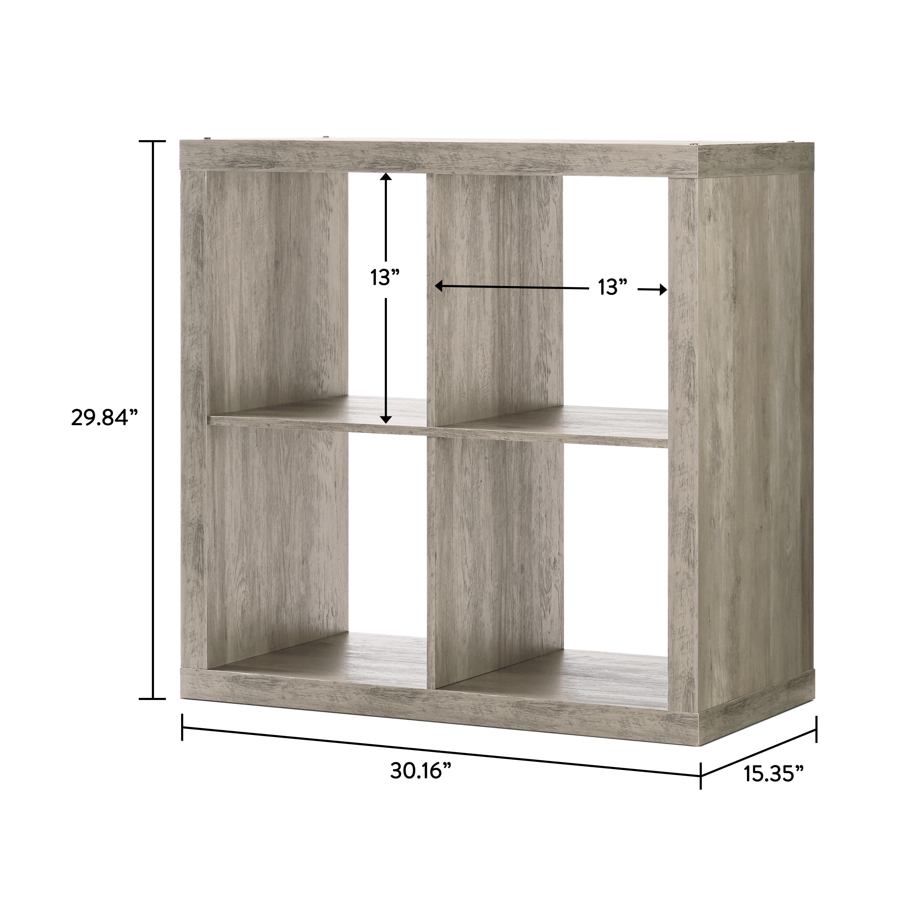 Better Homes & Gardens 4Cube Storage Organizer, Rustic Gray  (图5)