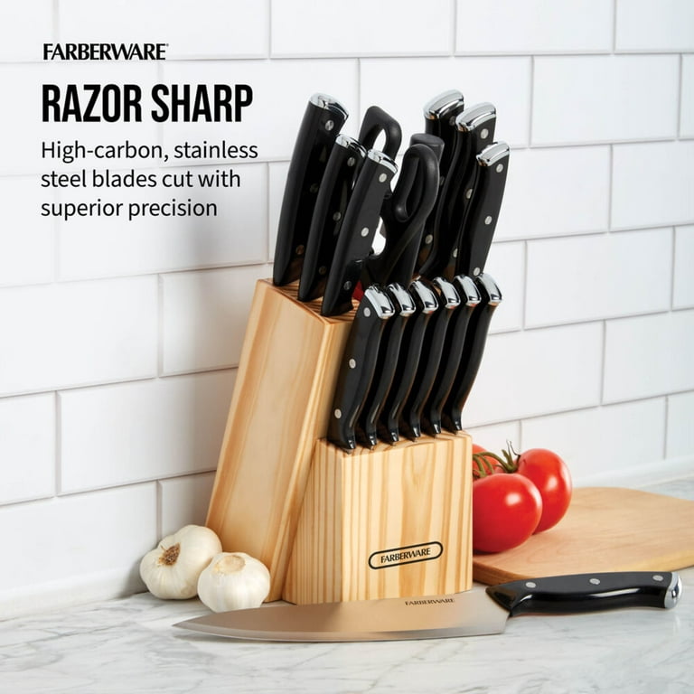 Farberware 15-Piece Kitchen Knife Set, Just $19.95 on  - The Krazy  Coupon Lady