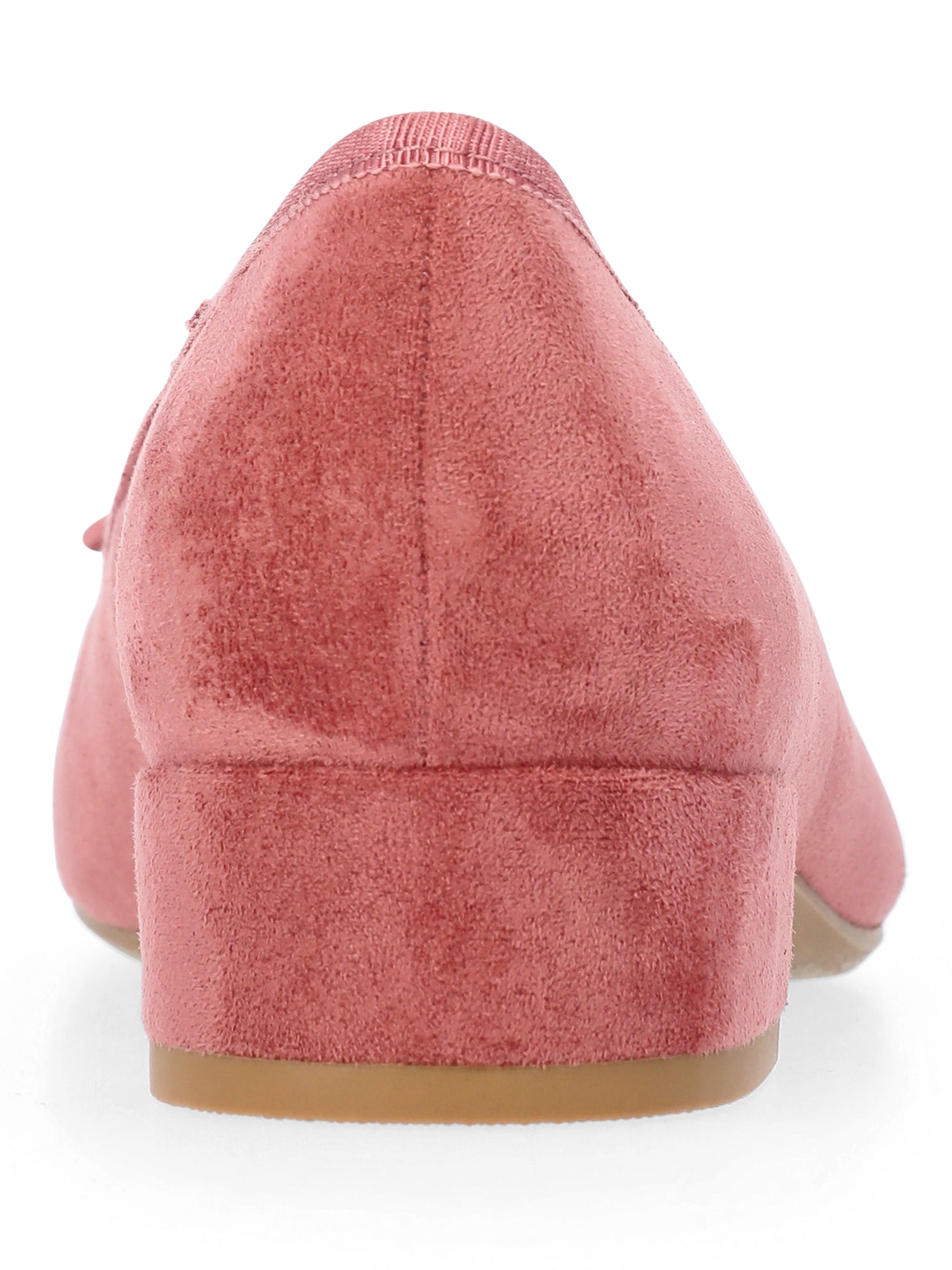 Time and Tru Women's String Bow Block Heel Ballet Shoes, Wide Width Available