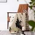 thumbnail image 3 of Manta boho con flecos, manta 130×180 cm, manta de punto geométrico, 3 of 7