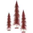 thumbnail image 4 of Vickerman 33337 - 24" 30" 36" Magenta Glitter Layered Tree Set Christmas Tree Set (L138410), 4 of 7