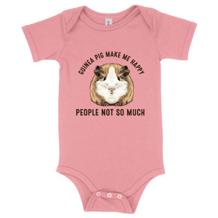 

Baby Jersey Guinea Pig Make me Happy Onesie - Guinea Onesie - Funny Animal Onesie