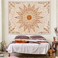 thumbnail image 4 of Gojian Boho Floral Mandala Tapestry Wall Hanging Pink Bohemian Flower Medallion Tapestry Aesthetic Watercolor Hippie Indian Small Tapestries for Bedroom Living Room Dorm Decor, 4 of 6
