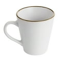 thumbnail image 5 of Elama Arthur 16 Piece Stoneware Dinnerware Set in Matte White with Gold Rim, 5 of 8