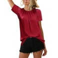 thumbnail image 3 of Camiseta holgada de manga corta Sonducket para mujer informal verano regalo rojo XXL, 3 of 6