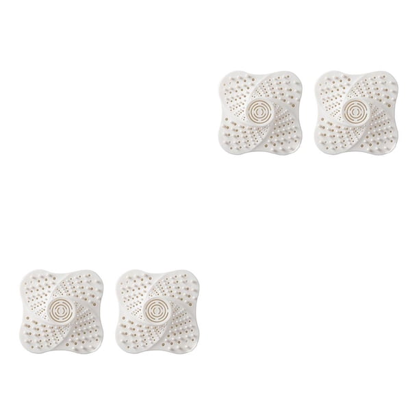 Cateissary Paquete de 2 dormitorios Hair Catcher Fregadero Filtro Tapón Universal Anti-obstrucción Drenaje Colador con ventosa Blanco Blanco 2Conjunto