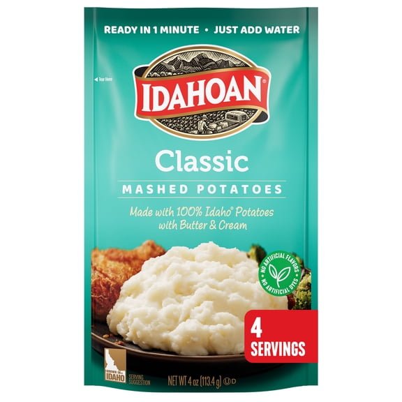 Idahoan Classic Mashed Potatoes, 4 oz Pouch