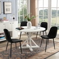 thumbnail image 6 of CangLong Faux Leather Dining Back Modern Side Chair for Pub Coffee Home, Set of 4, Black, 6 of 8