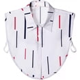 thumbnail image 3 of Camicover Women's Casual Boho Floral Printed Button Down Half Blouse Vintage Fake Collar Dickey, 3 of 4