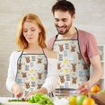 thumbnail image 5 of Beige Highland Cow Bathtub Flower Pattern Apron-Garden Aprons for Women with Pockets-Cotton Linen Waterproof Kitchen Cooking Gardening Aprons Adjustable for Kitchen,Cooking,BBQ and Salon 33x27 Inch, 5 of 7