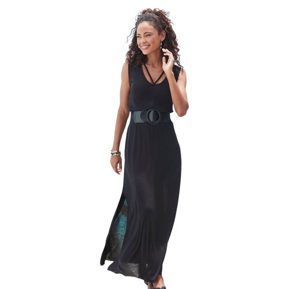 LASCANA Women's Strap Detail Maxi Dress Strap