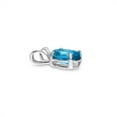 thumbnail image 3 of 10k White Gold Oval Blue Topaz Pendant with 16" Chain, 3 of 5