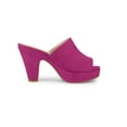 thumbnail image 3 of BLISSFUL STEP Women's Shoes Chunky Platform Open Toe Slides Block Heel Sandals Hot Pink 7, 3 of 7