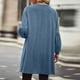 thumbnail image 4 of Puntoco Moda Mujer Sólido Suelto Manga Larga Cardigan Otoño Abrigo Blusa Rollbacks Puntoco Puntoco-2985, 4 of 6