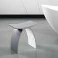 thumbnail image 3 of Ancona Banc de Douche en Pierre Acrylique Pure 17” en Gris Mat, 3 of 4