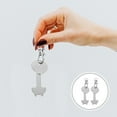 thumbnail image 6 of ROSENICE 4Pcs Zinc Alloy Shopping Trolley Token Keyring Silver Unusual Shape for Supermarket Trolleys, 6 of 8