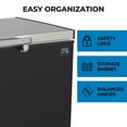 thumbnail image 4 of Kenmore 7 Cu. Ft Chest Freezer, 198L, Manual Defrost, Garage-Ready, Balanced Hinges, Black, Energy-Efficient Freezer, 4 of 7