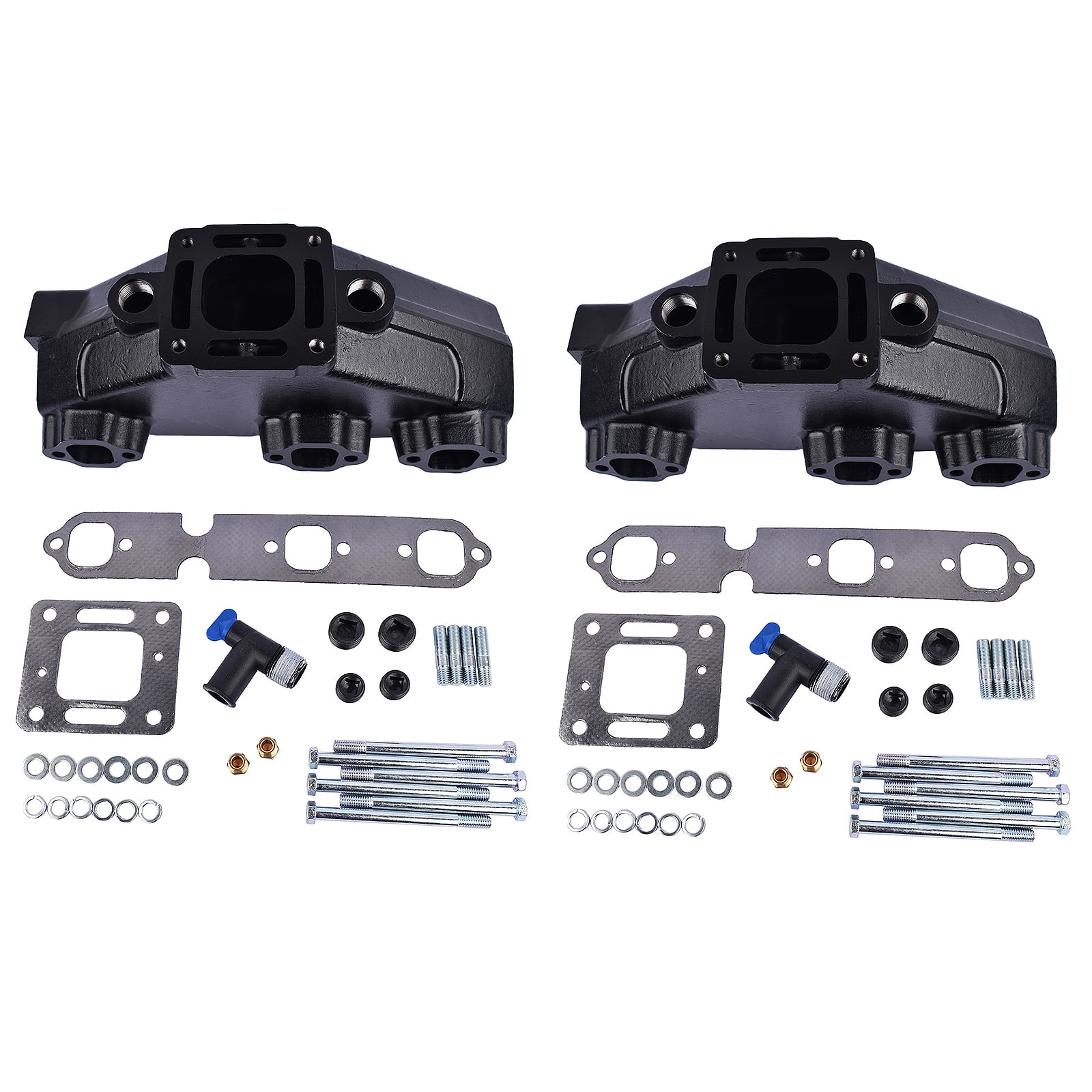 GELUOXI Set of 2 Exhaust Manifold for Mercruiser 4.3L V6, GM V6, 175 185 205 #99745 99746 99746A17