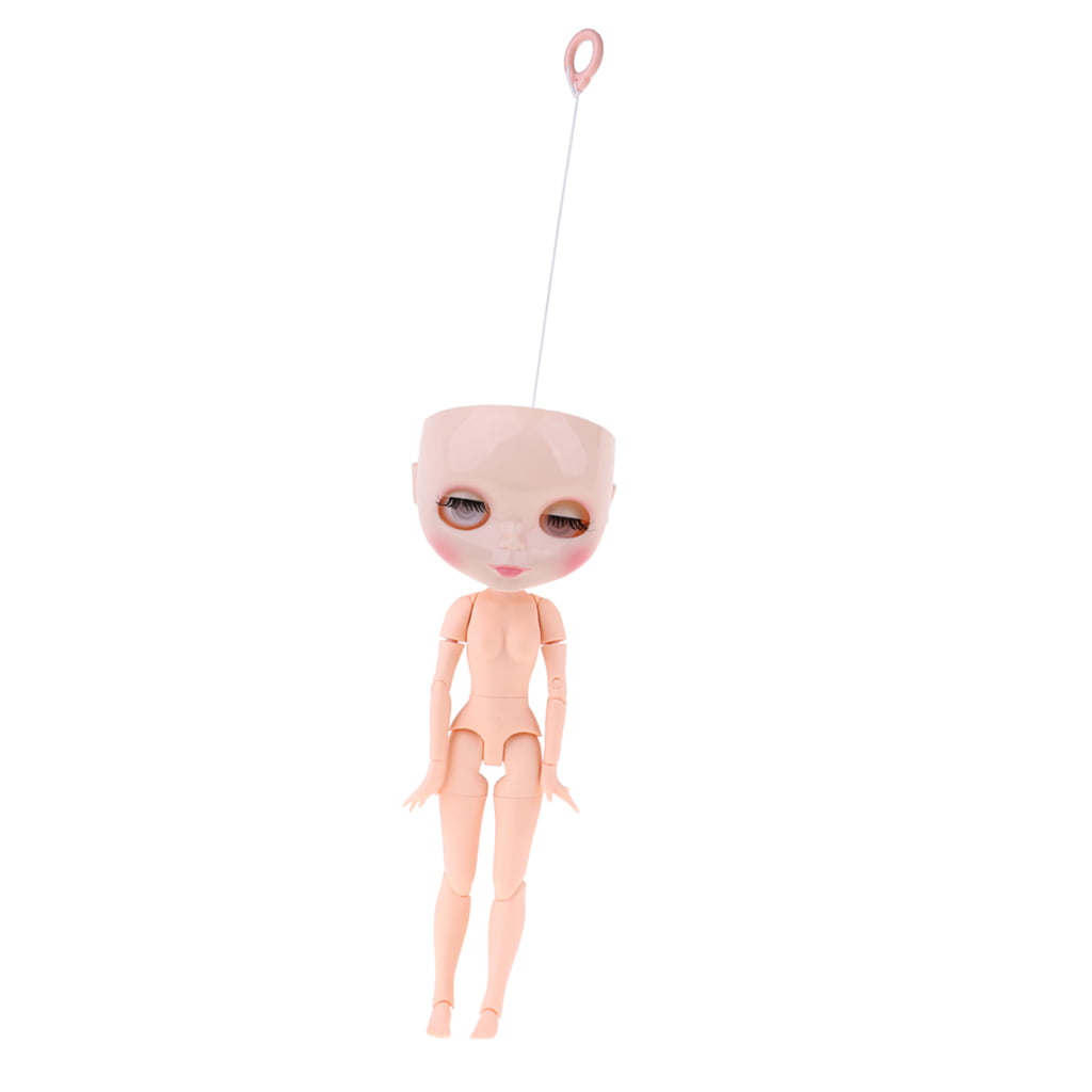 Takara 12" Neo Blythe Doll from Factory Nude Doll Dark long wine red hair 