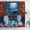 thumbnail image 1 of Ambesonne Movie Theater Shower Curtain, Skeleton Family, 69"Wx84"L, Multicolor, 1 of 3