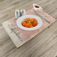 thumbnail image 2 of Ambesonne Pink Place Mats Set of 4, Leafy Floral Modern Grunge, Standard Size, Blush Dark Mustard, 2 of 5