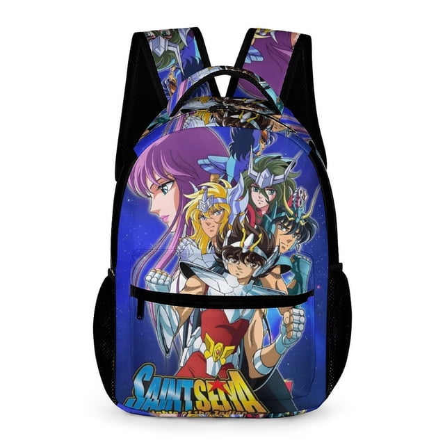 Los Caballeros del Zodíaco Mochila Escolar para Niños y Niñas, Mochila Infantil de Alta Calidad Ligera, Grande y Duradera 43x15x32cm