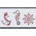 thumbnail image 3 of Authentic Hotel and Spa Turkish Cotton Nautical Embroidered Midnight Blue 4-piece Bath Towel Set, 3 of 3