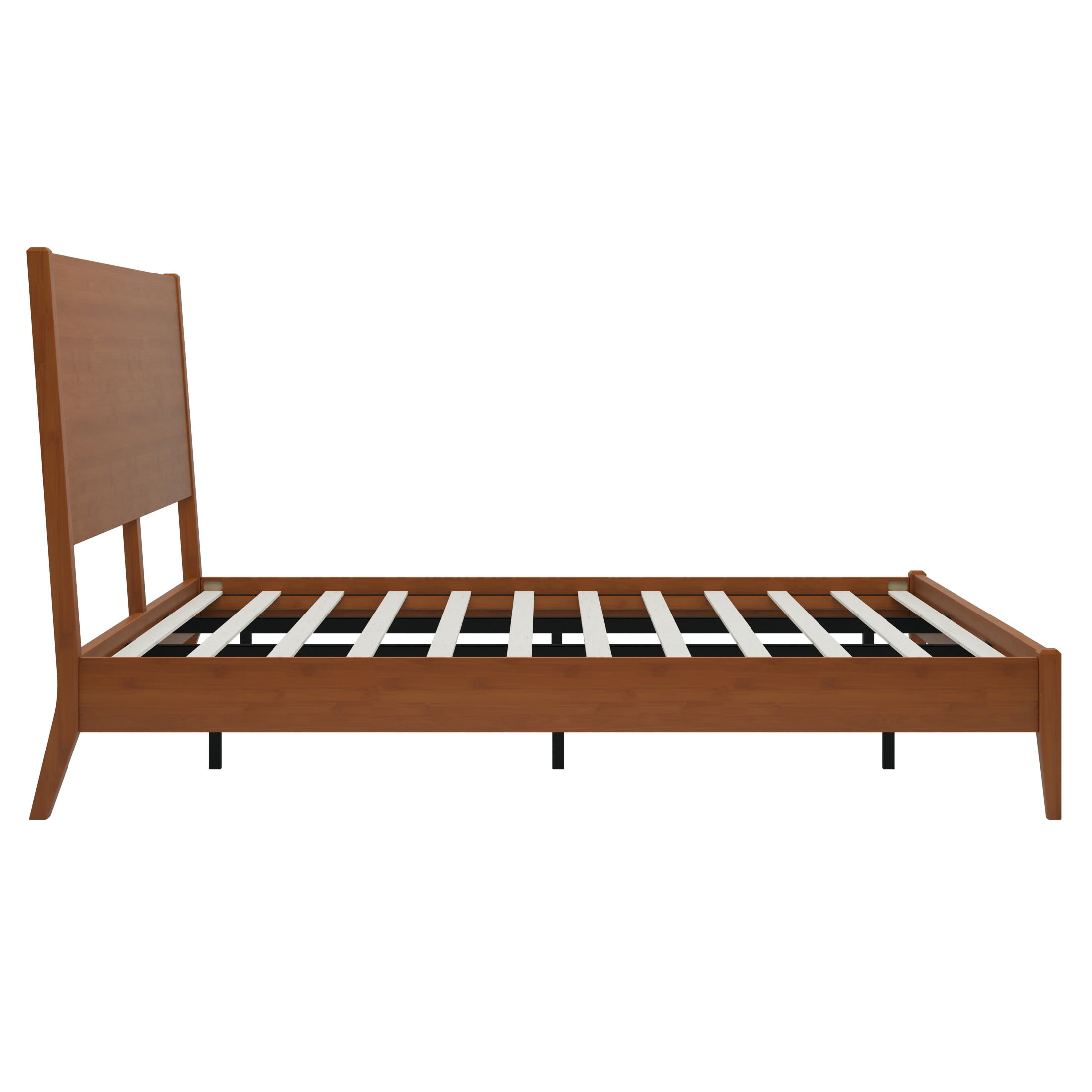 Christopher Knight Home Mid-Century Modern Solid Bamboo Wood Platform Bed, King Size, Walnut
