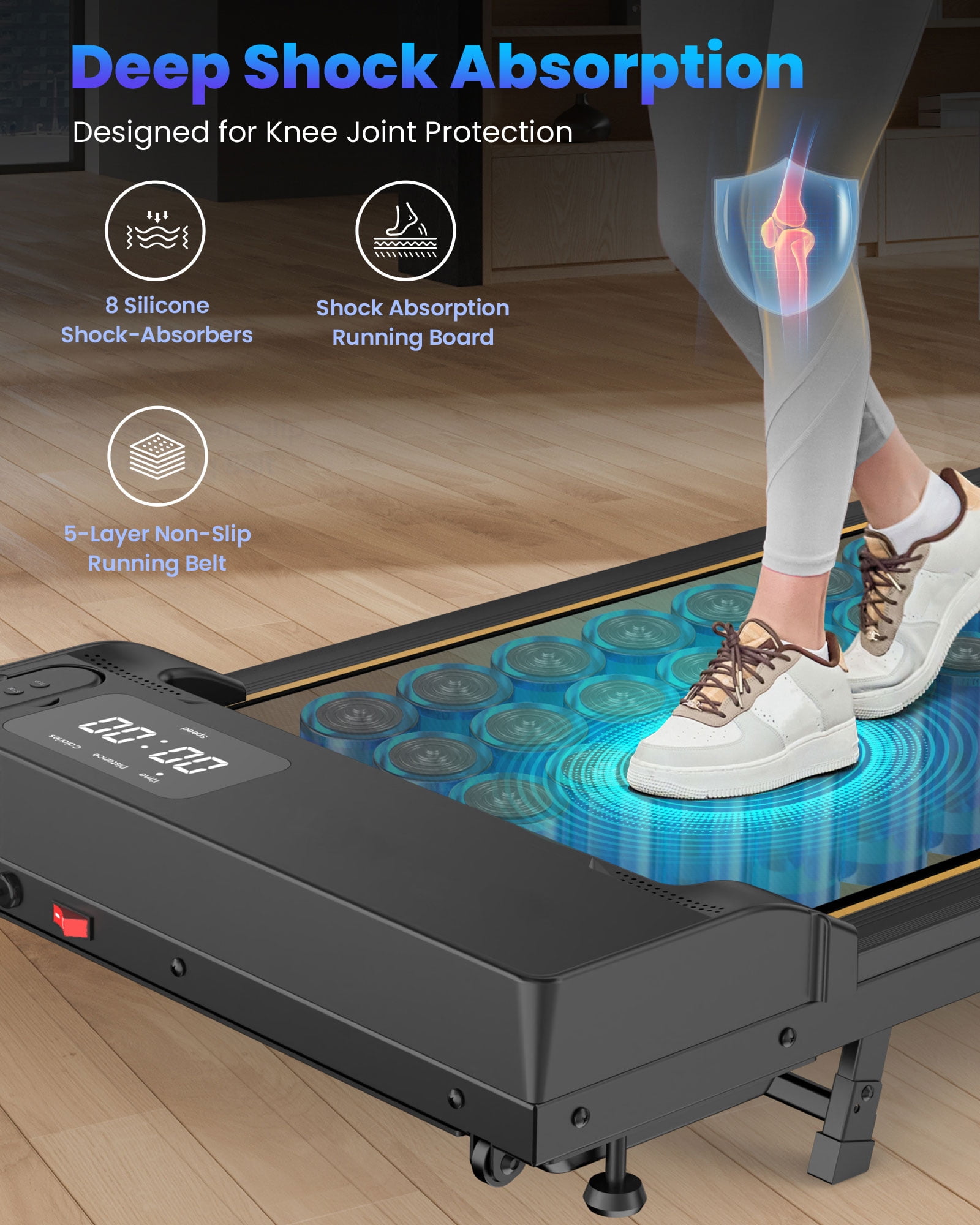 Walking Pad with Incline,Patbrela 2.5 HP Under Desk Treadmill Small with LED Display &Remote Control,4 in 1 Incline Walking Pad 300 Lbs Portable Treadmill for Home Office