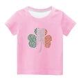 thumbnail image 1 of Hauts à Manches Courtes pour Femmes, Enfants Garçons Filles Mignon Col Rond Imprimé Haut à Manches Courtes, 1 of 4