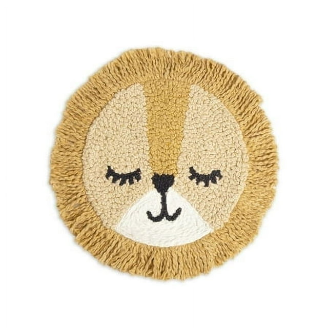 crane Baby Oreiller, Oreiller Rond Décoratif pour la Chambre de Bébé pour Nouveau-Nés, Lion, 12 x 12