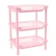 thumbnail image 3 of Estante de almacenamiento rectangular de tres capas, organizador de plástico con ruedas para cocina y baño, estantes ajustables para fácil acceso, estante de pie que ahorra espacio para, 3 of 5