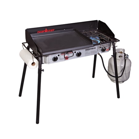 Camp Chef Expedition 3X Stove with 18 x24  Griddle - 3 Burners at 30 000 BTUs Each  TB90LWG