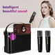 thumbnail image 3 of Karaoke Inalámbrico Altavoz Portátil Compatible Con Diente 5.3 2 Micrófonos Correa Extraíble para Festivales Azul, 3 of 9