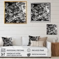 thumbnail image 4 of Designart "Black And White Graffiti Cosmic I" Modern Geometric Wall Art For Kitchen, 4 of 5