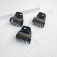 thumbnail image 1 of Paquete de 3 pinzas negras para cabello grueso, pinza para el cabello antideslizante para mujeres y niñas Luxe Mini Oval Jaw, 1 of 5
