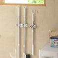 thumbnail image 4 of Mop Broom Holder Self Adhesive Broom Hanger Mop Spring Clips Wall-Mounted, 4 of 7