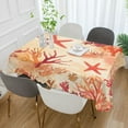 thumbnail image 2 of Yayeee Tablecloths 54" x 72" Rectangle Wrinkle Resistant Party Table Cover, Red Starfish, 2 of 8