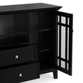 thumbnail image 6 of Simpli Home Bedford 53 inch Wide Solid Wood Tall TV Stand in Black For TVs up to 60 inches, 6 of 14