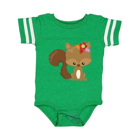 

Inktastic Spring Animals Cute Squirrel Colorful Flowers Gift Baby Boy or Baby Girl Bodysuit