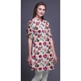 thumbnail image 2 of Bimba Short Kurtis For Ladies Printed Mandarin Collar Roll Up Sleeve Dress, 2 of 6