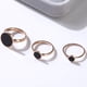 thumbnail image 2 of Anillo Redondo Negro | Epoxi Círculo 6/8/14MM Acero De Titanio Joyería De Oro Rosa De 18 Quilates Dedo Índice/Junta/De Cola, 2 of 4