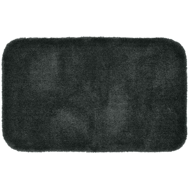 Garland Rug Finest Luxury Ultra Plush Washable Bath Rug Dark Gray, 24"x40"