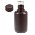 thumbnail image 3 of Uxcell 100ml/3.4oz Plastic Small Mouth Lab Reagent Bottle Brown 5 Count, 3 of 5