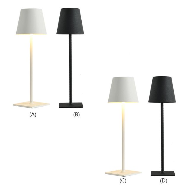 Lámpara de escritorio con control táctil de noche regulable duradera para dormitorio (A)