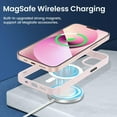thumbnail image 5 of Transparent Magnetic Case Designed for Apple iPhone 12 Pro Max Clear Magnetic Case for Rugged Shockproof Strong Magnetic Military Grade Drop Protection Phone Case for Apple iPhone 12 Pro Max, Pink, 5 of 6