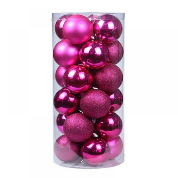 24 Pcs Boules de Noël Ornements pour Sapin de Noël Xmas - Décorations de Sapin de Noël Incassables Boules Suspendues pour Décoration de Fête de Vacances et de Mariage (1.2 Pouces-3.1cm)